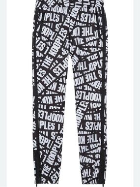 Mens Black & White Kooples logo Print Track Pants